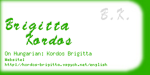 brigitta kordos business card